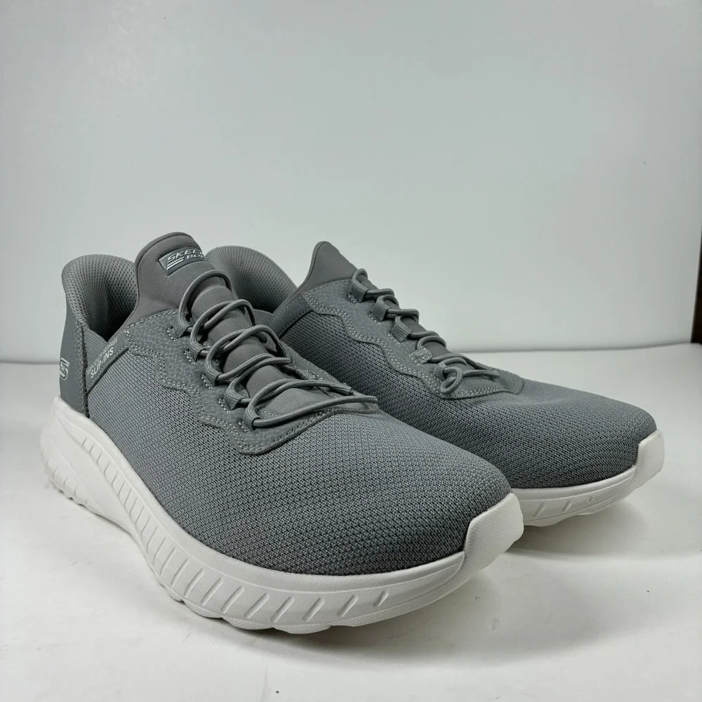 Skechers BOBS Squad Chaos Daily Hype Men's 11W Gray Hands Free Slip-Ins Sneakers